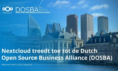 Nextcloud sluit zich aan bij de Dutch Open Source Business Alliance (DOSBA)